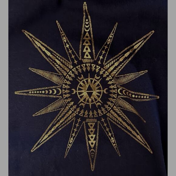 Torrid Starburst Classic Cozy Fleece Raglan Sweatshirt Women's Navy Celestial M - Picture 6 of 11